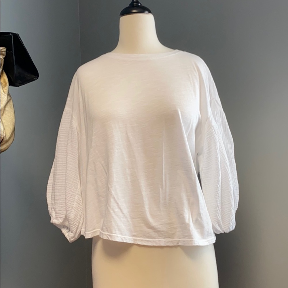 Velvet by Anthropologie puff sleeve top